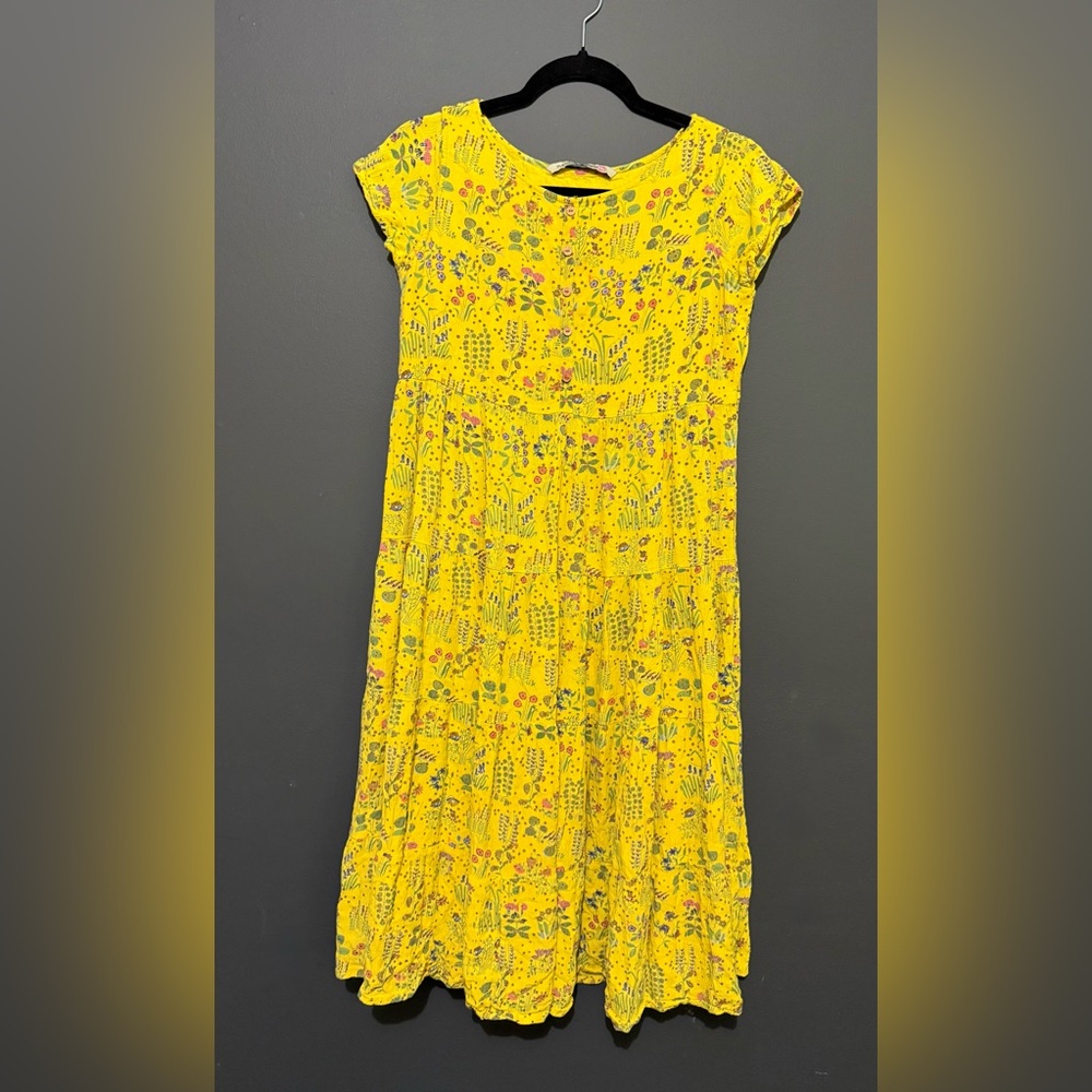 Melange Yellow Floral Midi Dress